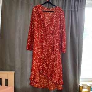 Floral wrap dress